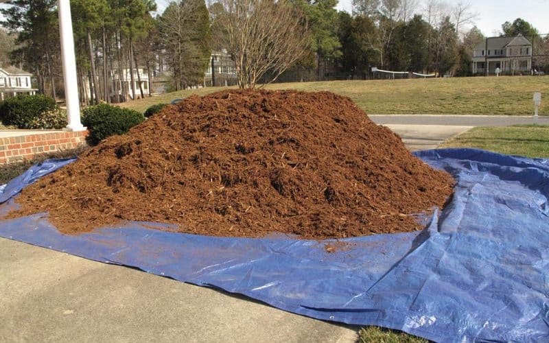 Landscape Mulch ready to be installed