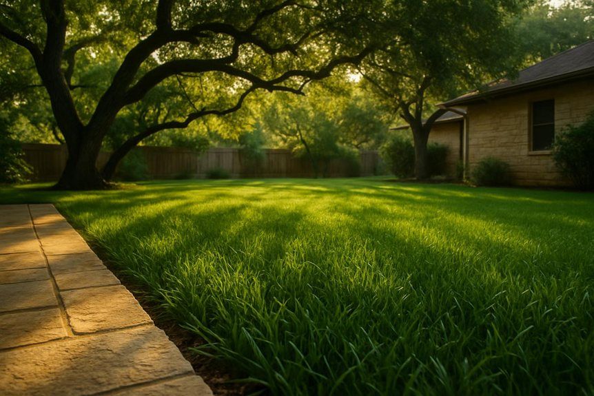 St. Augustine sod growing successfully in shaded San Antonio yards